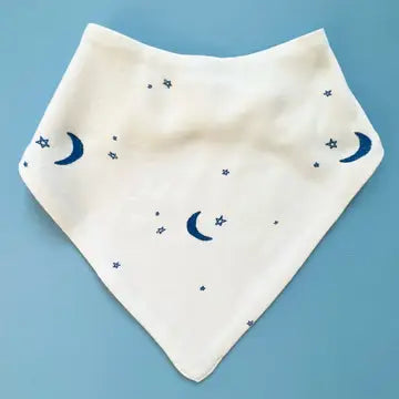 Baby Kerchief Bib-Moon and Stars (Handmade)