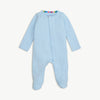 love lines blue organic cotton pointelle