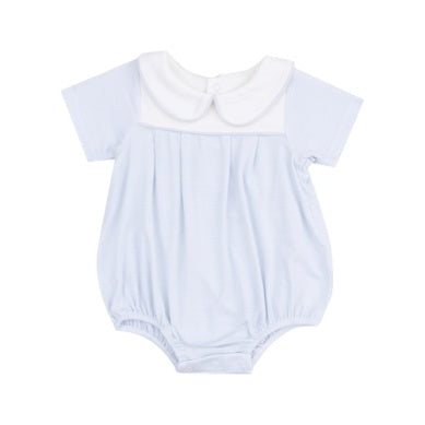 Stripe Classic Blue Classic Box Pleat Bubble