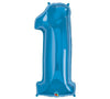 34" Saphire Number Balloon - Tadpole