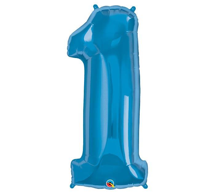 34" Saphire Number Balloon - Tadpole