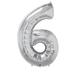 34" Silver Number Balloon - Tadpole