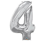 34" Silver Number Balloon - Tadpole
