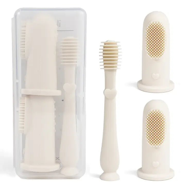 Baby Finger Toothbrush & Tongue Cleaner Oral Set 3m+ - Tadpole