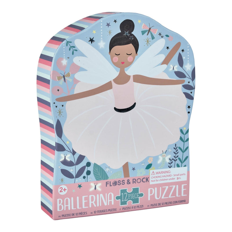 Floss & Rock 12pcShaped Jigsaw with Shaped Box - Enchanted - Tadpole