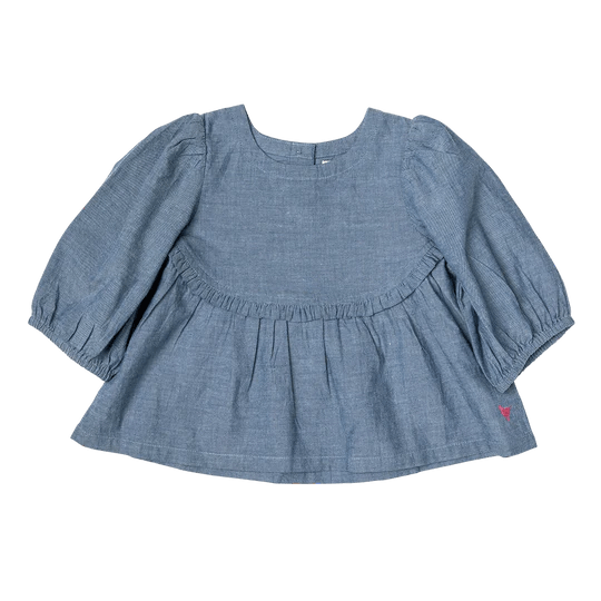 Girls Rowan Top - Chambray - Tadpole