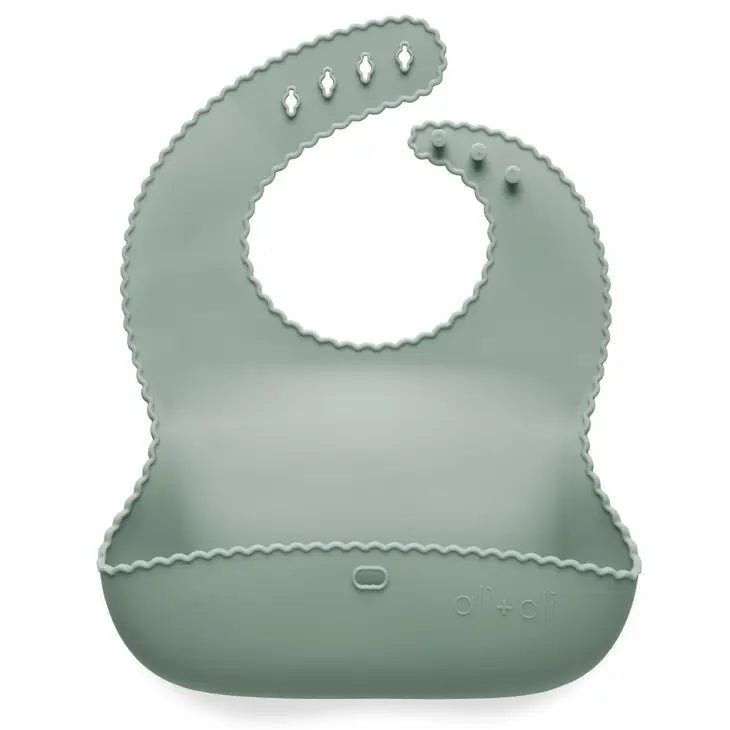 Silicone Roll Up Bib for Baby - Wavy Edge - Tadpole