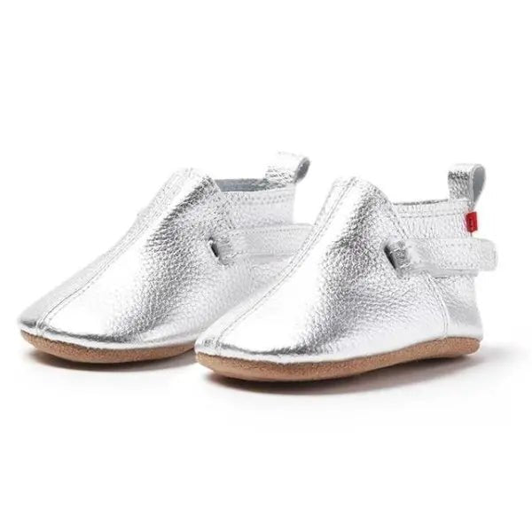 Zutano Leather Bootie Silver - Tadpole